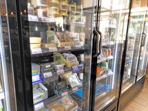 The cheese fridge at Prends-en de la Graine in Angers