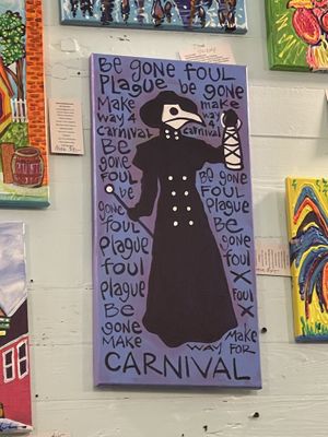 Local art for sale   at Surrey's Cafe and Juice Bar in New Orleans