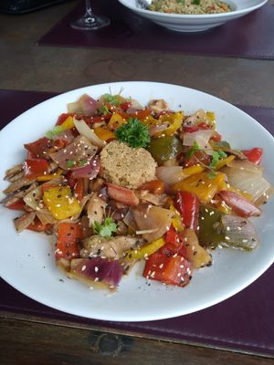 Entrevero de pinhão com shitake at Montês Restaurante in Urubici