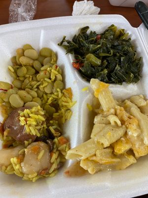 Big vegan soul plate at Hungry Vegan in Savannah