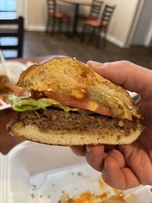 Impossible burger   at Hungry Vegan in Savannah