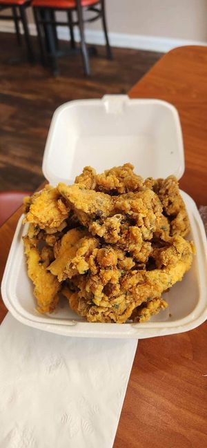 Buffalo fried oyster mushrooms at Hungry Vegan in Savannah