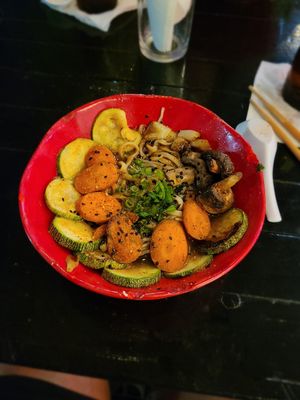 Vegan ramen at BueyCup in La Paz