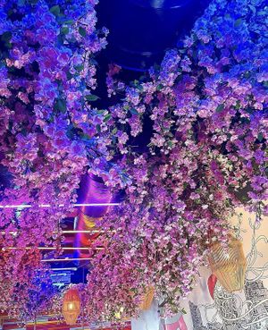 Decor inside   at Lucky Robot in Austin