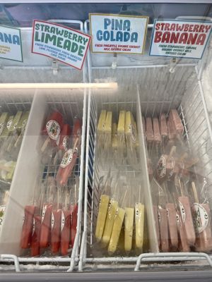 A few of the many kinds of pops at Irie Pops in St John