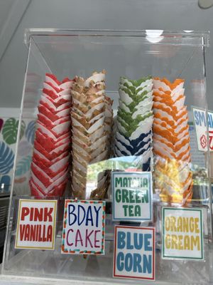 Yummmm.   I can’t get past the bday cake, but I did finally try the matcha and it was also super yum!!  at Irie Pops in St John