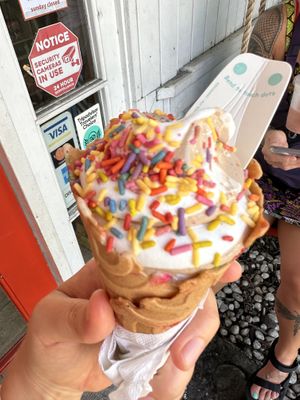 Vanilla bday cake.  Can’t get enough!  at Irie Pops in St John