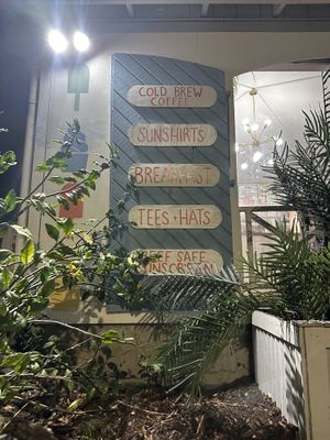 Outside  at Irie Pops in St John