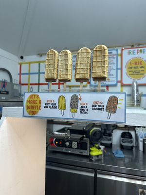 Waffle pops  at Irie Pops in St John