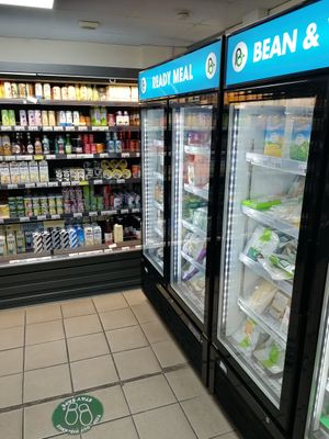 Frozen vegan meats and plant milks at The Plantbase Store - Lewisham in South East London