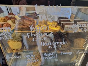 Vegan cakes at Lot Sixty One Coffee in Valletta