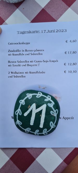 Tageskarte 17. Juni 2023 at Café Waltenbergstüberl in Seeon