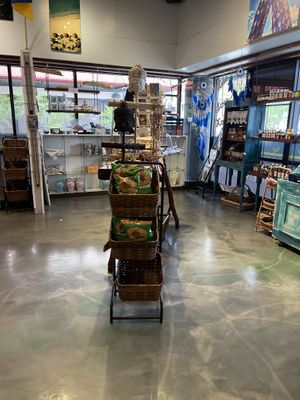 Inside gift shop  at Barefoot Buddha in St Thomas