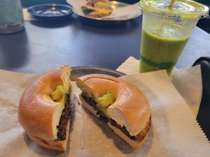 Make your own breakfast sandwich at Barefoot Buddha in St Thomas