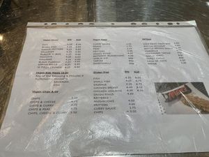 Vegan menu   at The Chippy Blairgowrie in Blairgowrie