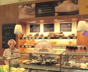 vegan baked goods are available at the bakery at denn's Biomarkt - Taborstr in Vienna