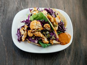 Cauliflower Tacos  at ParaVida Wellness in Victoria