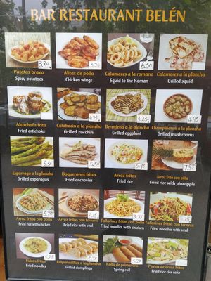 Tapas veganas at Bar Belen in Barcelona