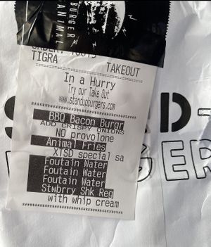 My order   at Stand-Up Burgers - Wells in Chicago