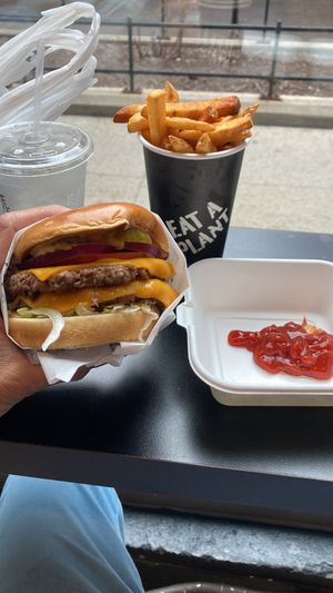 The Stand-up + fries  at Stand-Up Burgers - Wells in Chicago