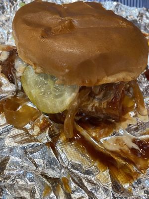 BBQ bacon burger, a delicious mess!   at Stand-Up Burgers - Wells in Chicago