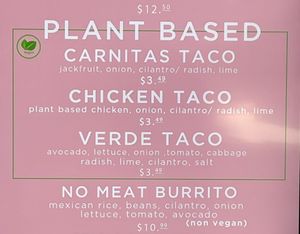 Plant-based options on the menu  at Crearéé (FKA Mercado Mexico) in Bishop