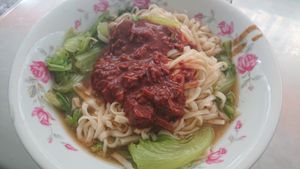 炸麻麵 NTD60
Big bowl, for small bowl its NTD40 at BǎiXiāng SùShí 百香素食 in New Taipei City