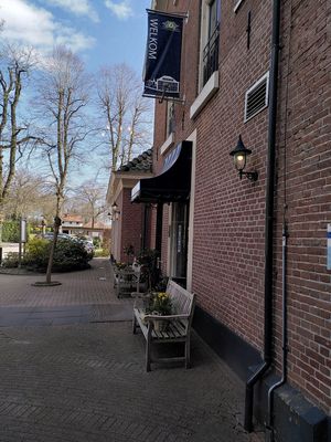 Entrance of Bonaparte hotel at Le Défi in Barchem