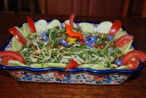 ZUCCHINI STRIP SALAD  at EcoVillage Bhrugu Aranya in Jordanow