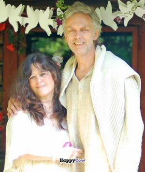 Parvati & Jarek, co-founders of Ecovillage Bhrugu Aranya. We are 12 members, 4 children and a host of happy cows, dogs, cats, ducks and other wild things living in harmony. at EcoVillage Bhrugu Aranya in Jordanow