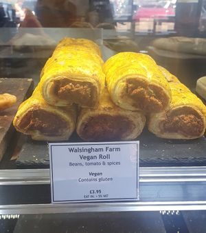Vegan rolls at Wells Deli in Wells-next-the-sea