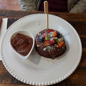 Chocolate pancakes with extra Nutella at Manifest Lisbon in Lisbon