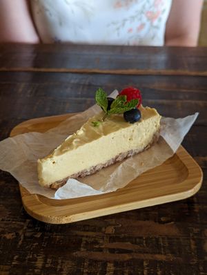 Passion fruit cake at Manifest Lisbon in Lisbon