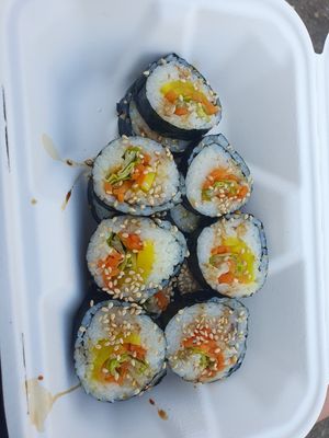 Vegetarian Kimbab (ask for vegan) at Koko Korean Food in Whitby