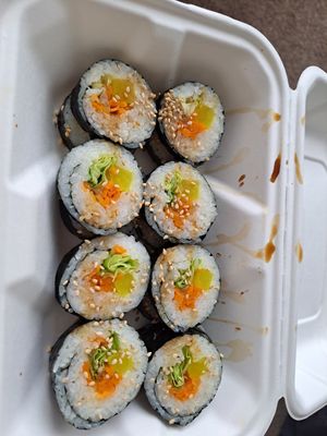 Vegan kimbab at Koko Korean Food in Whitby