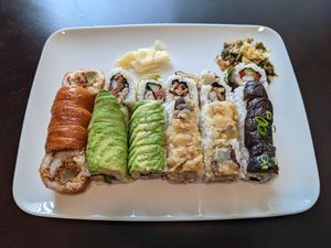 Cowgirl, Green Goddess, Shiitake To Me, Unami Express. at Blue Sushi Sake Grill in Austin