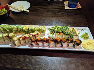 Thai Hippie, Eden, Crunchy Cabbage, Unami Express. at Blue Sushi Sake Grill in Austin