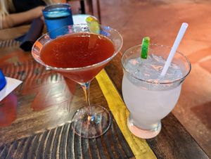 Bluetini and Roku Rikey. at Blue Sushi Sake Grill in Austin