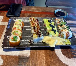 VLT, Vegan South Pacific, Green Goddess, Thai Hippie  at Blue Sushi Sake Grill in Austin