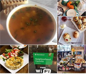 Scones,soup,quiche vegetarian at Hummingbird in The Woodlands