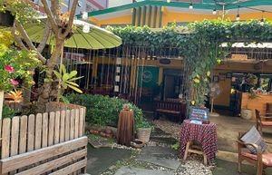 View from the entrance at Tikky Cafe in Chiang Mai