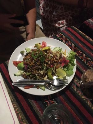 Tea leaf salad at Tikky Cafe in Chiang Mai