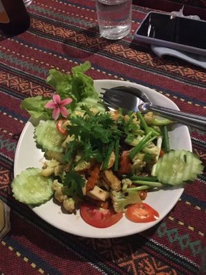 Cauliflower mushroom at Tikky Cafe in Chiang Mai
