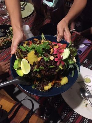 Pineapple fried rice at Tikky Cafe in Chiang Mai