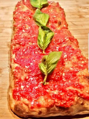 Marinara Focaccia at The Rolling Pin Cooking School in Padua