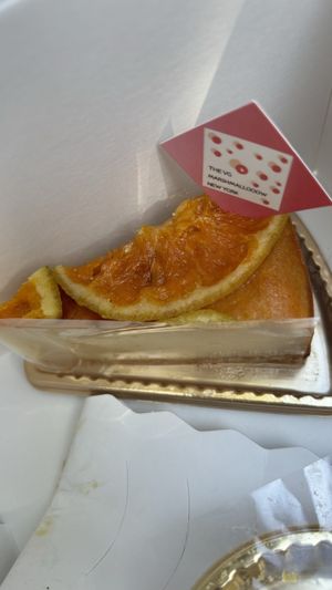 Valencia Orange cheesecake  at The Vegan Marshmallooow in Tokyo