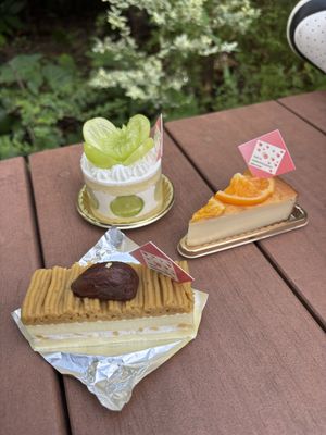 our three choices! all so good- the one in the back our fav   at The Vegan Marshmallooow in Tokyo