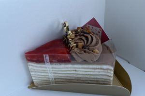 Strawberry and chocolate mille crepe  at The Vegan Marshmallooow in Tokyo