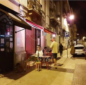 Outside terrace at Sun Tan in Lisbon