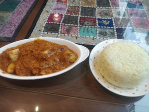 Rice with aloo Gobi at New Little India - BIFF in Busan